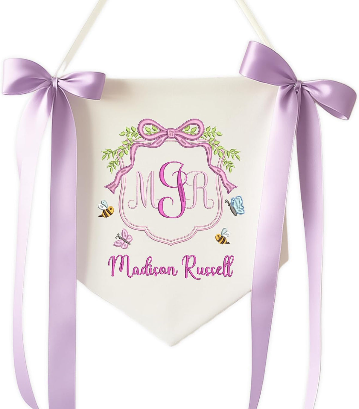 Personalized Embroidered Baby Name Banner — 2