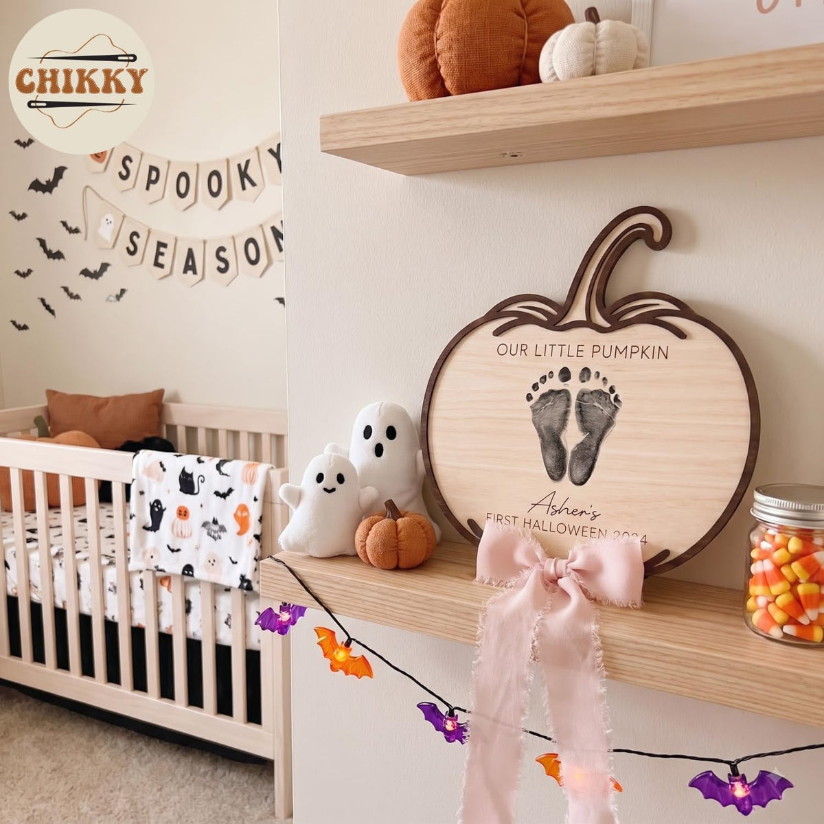 Personalized Wooden Birth Announcement Sign — image 6