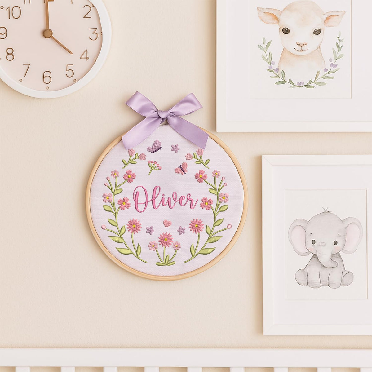 Personalized Embroidered Baby Name Hoop — 4 — image 7
