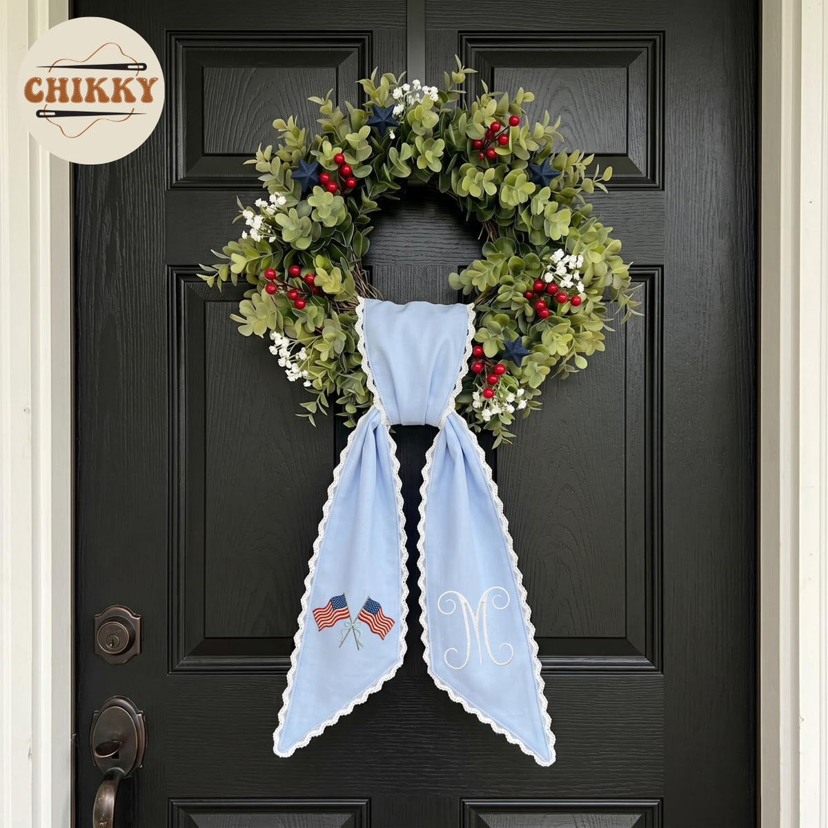 Patriotic Personalized Wreath Sash — 5 - USA Flag — image 6