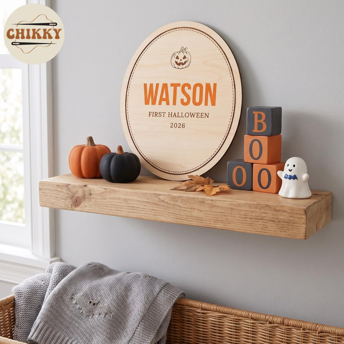 Personalized Wooden Birth Announcement Sign — image 6
