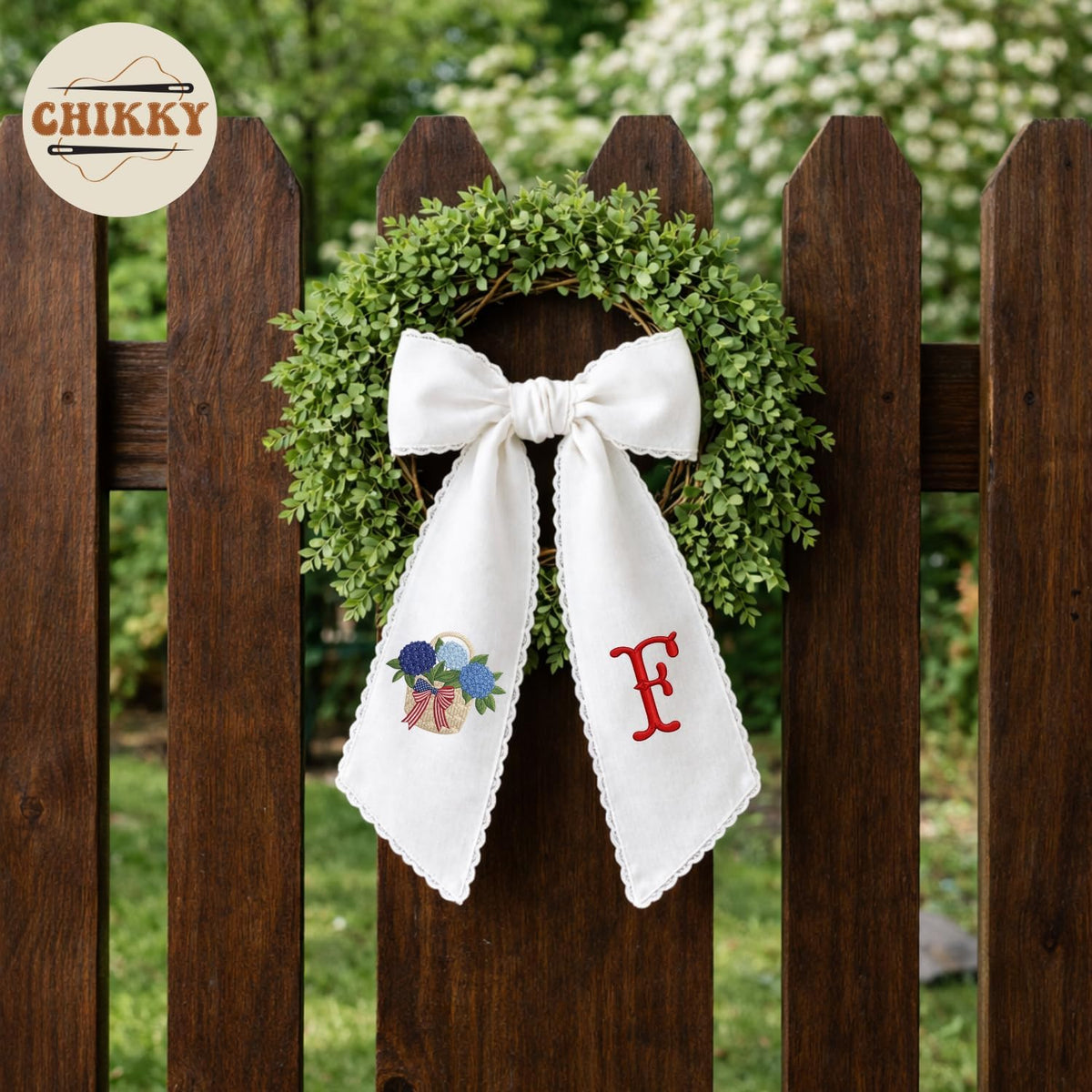 Patriotic Personalized Wreath Sash — image 6