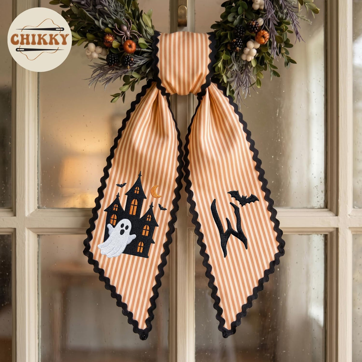 Halloween Personalized Wreath Sash — image 3