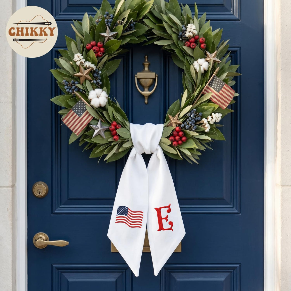 Patriotic Personalized Wreath Sash — 11 - USA Flag — image 3