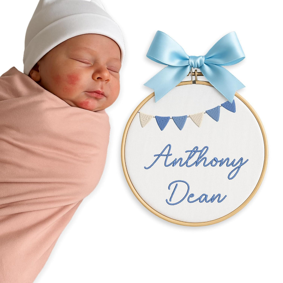 Personalized Embroidered Baby Name Hoop — 7
