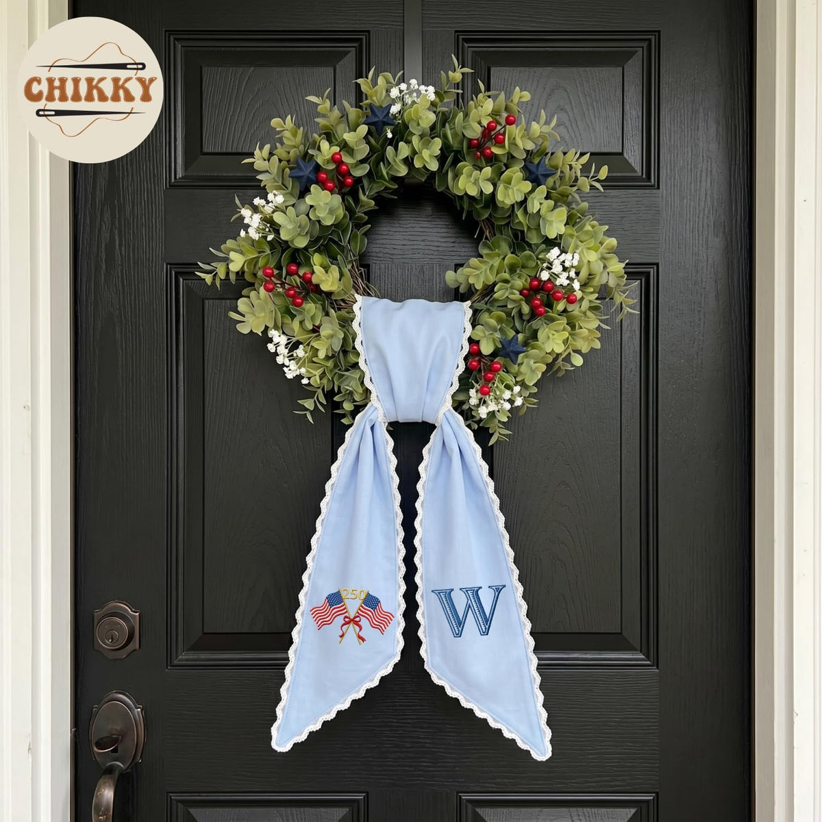 Patriotic Personalized Wreath Sash — 9-250years 4th of July — image 6