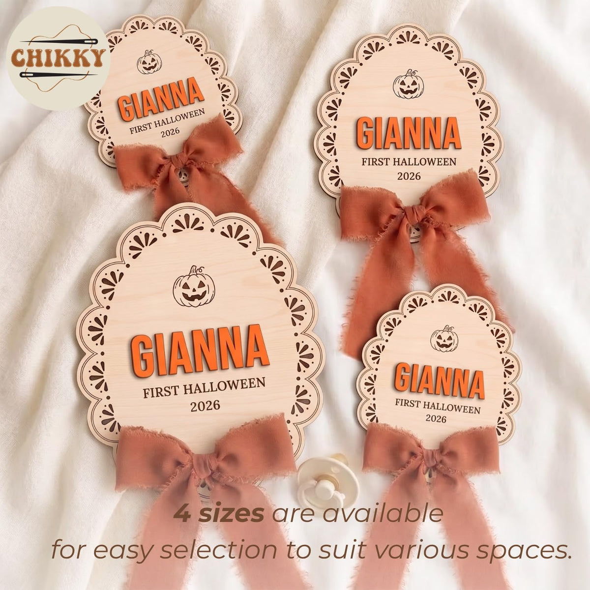 Personalized Wooden Birth Announcement Sign — image 8