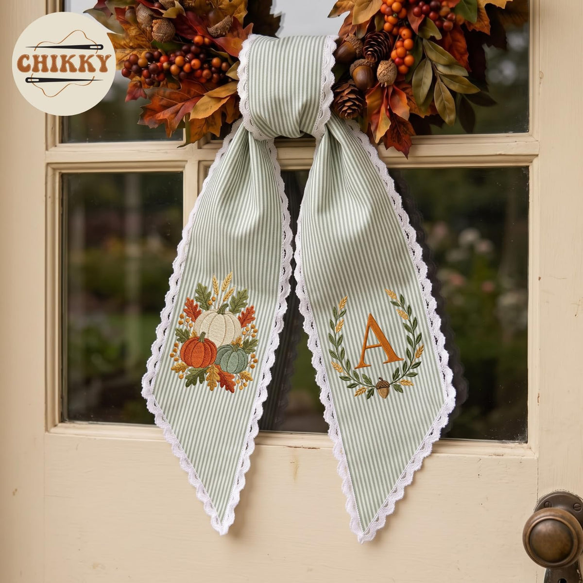 Halloween Personalized Wreath Sash — image 2