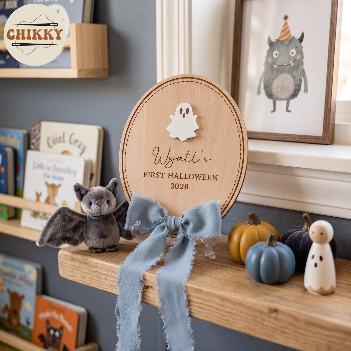 Personalized Wooden Birth Announcement Sign — image 6