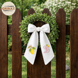 Monogram Personalized Wreath Sash — 8 - Lemon — image 6
