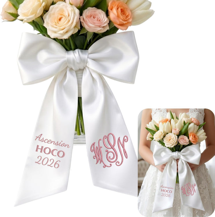 Personalized Embroidered Bouquet Sash — 7 - HOCO