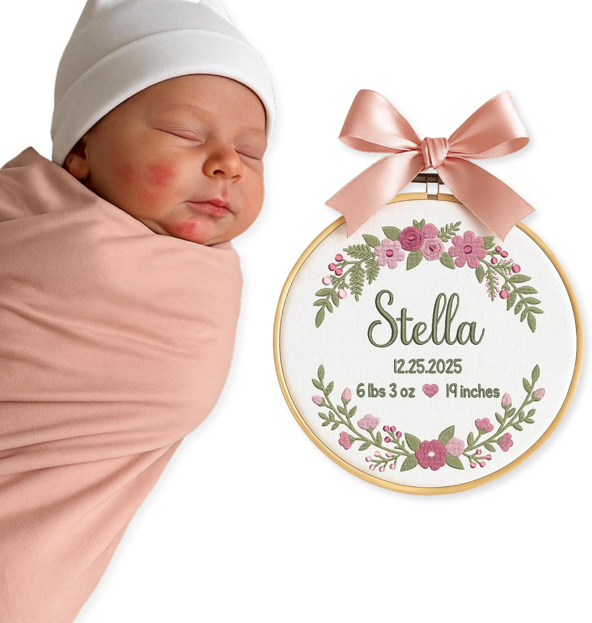 Personalized Embroidered Baby Name Hoop — 6