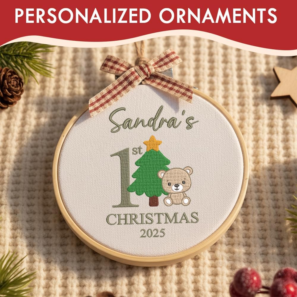 Personalized Baby's First Christmas Ornament — 2 — image 8