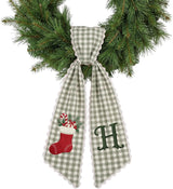 Christmas Personalized Wreath Sash