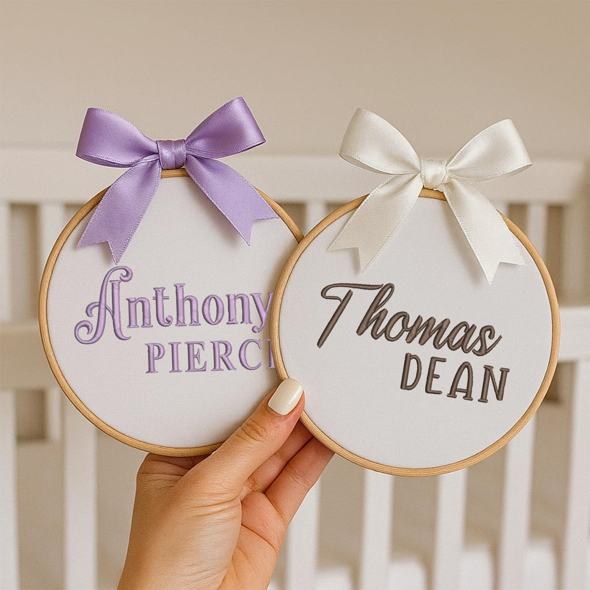 Personalized Embroidered Baby Name Hoop — 15 — image 2