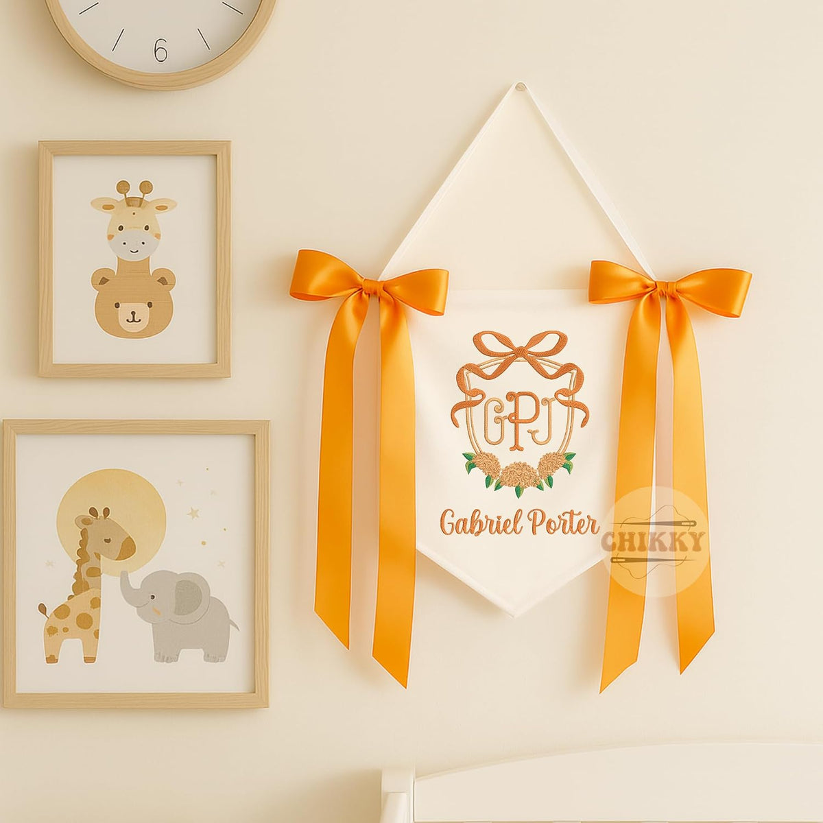 Personalized Embroidered Baby Name Banner — 11 — image 4