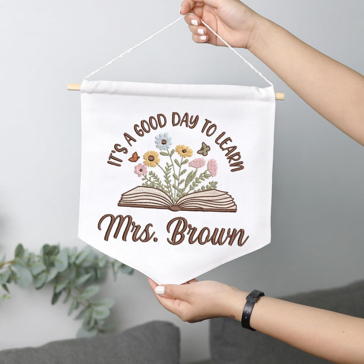 Personalized Embroidered Teacher Banner — 4 — image 9