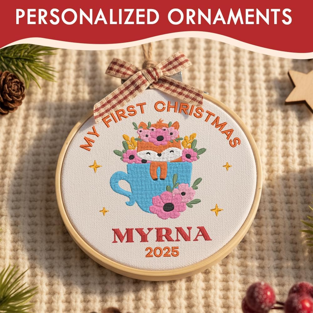 Personalized Baby's First Christmas Ornament — 4 — image 8