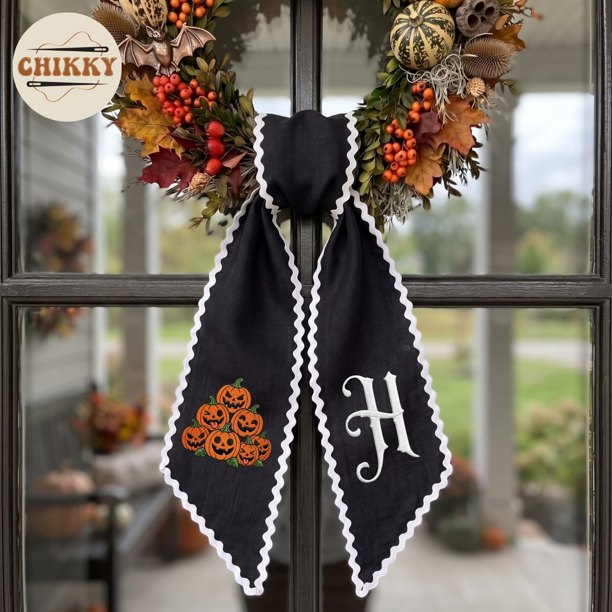 Halloween Personalized Wreath Sash — image 6