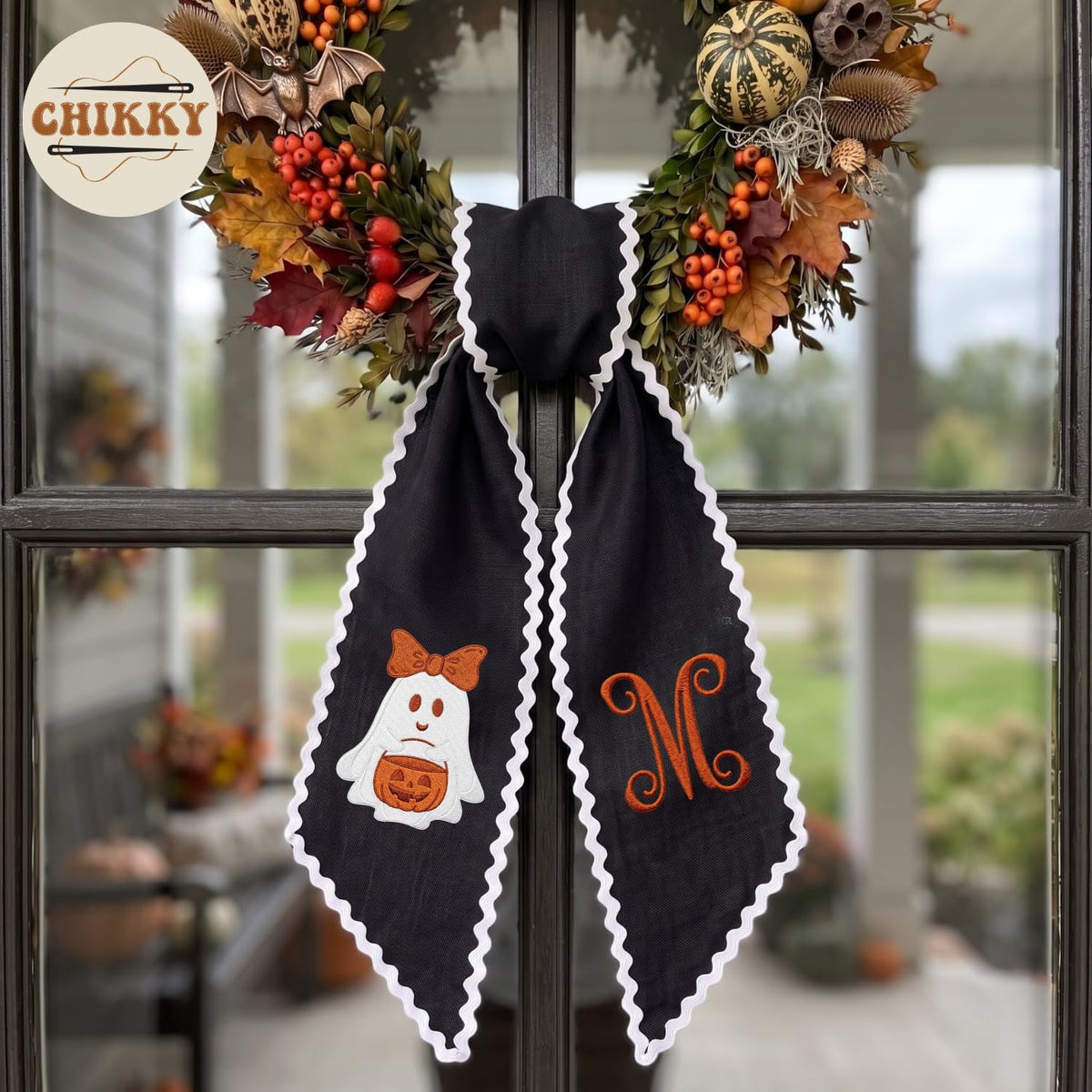 Halloween Personalized Wreath Sash — image 7