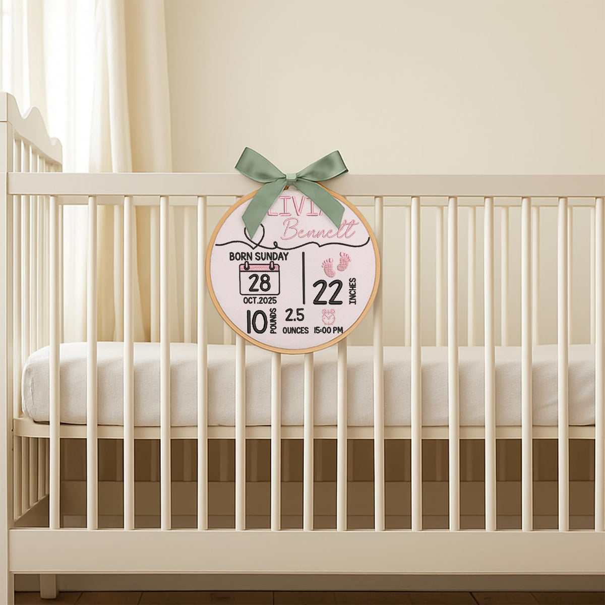 Personalized Embroidered Baby Name Hoop — 5 — image 6