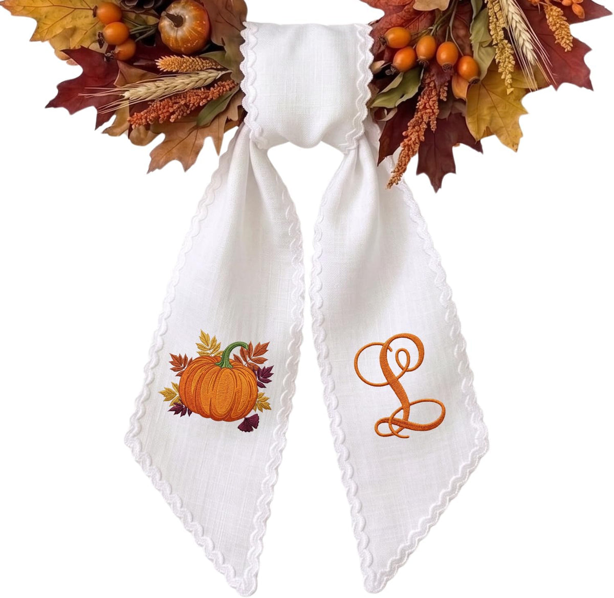 Christmas Personalized Wreath Sash