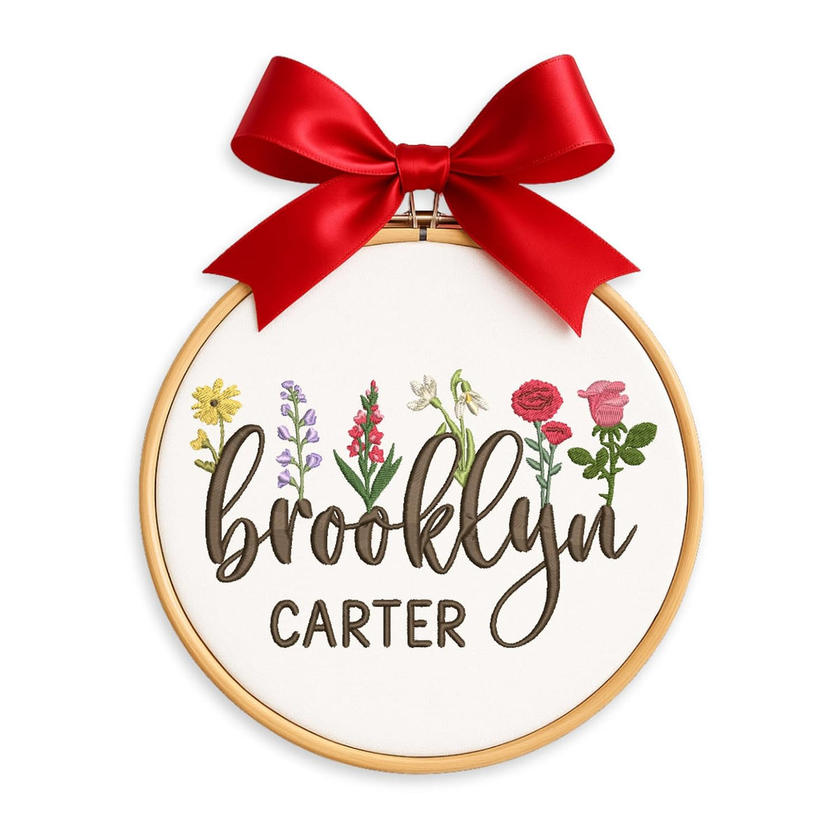 Personalized Embroidered Baby Name Hoop — 12