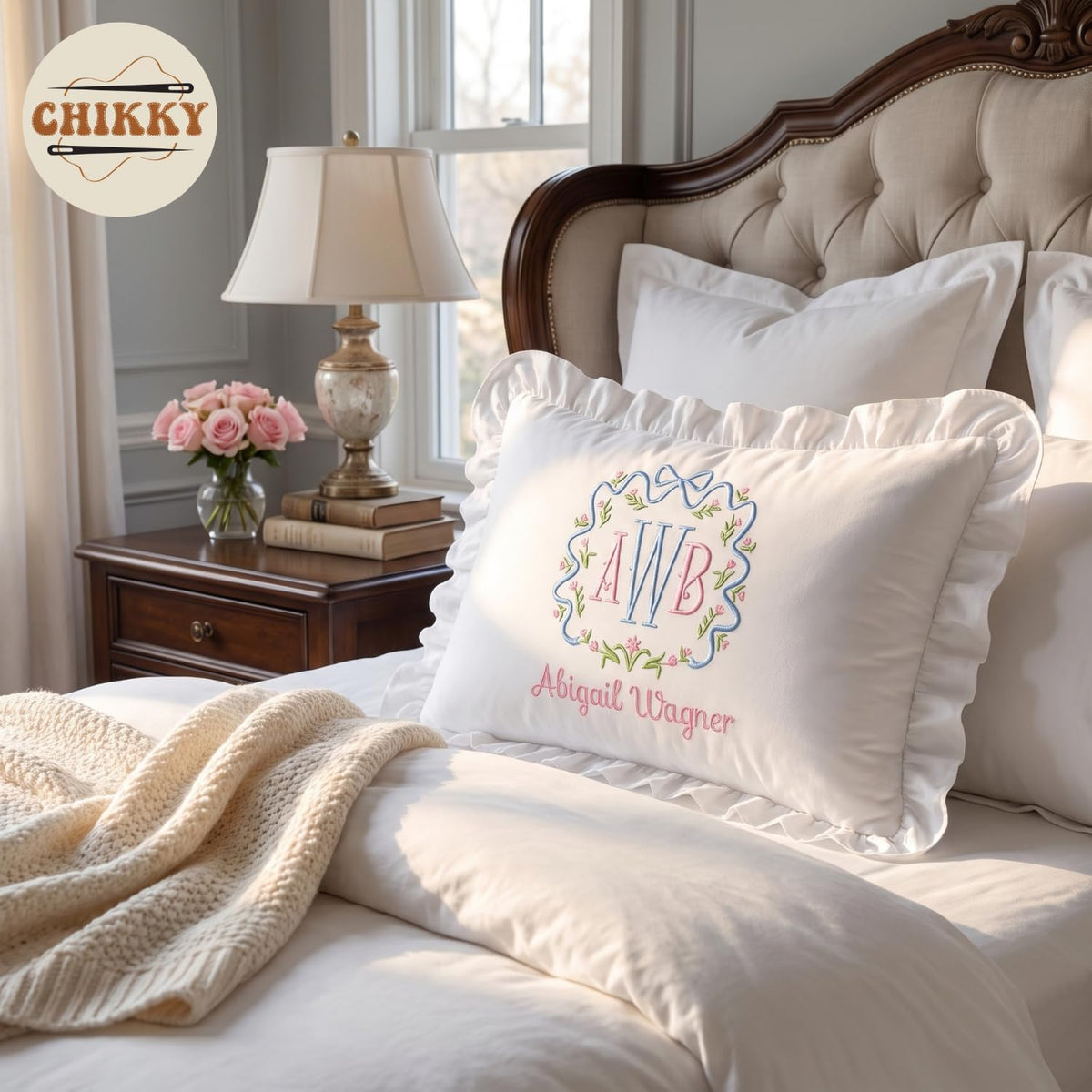 Personalized Embroidered Pillow Cover — 20 — image 4