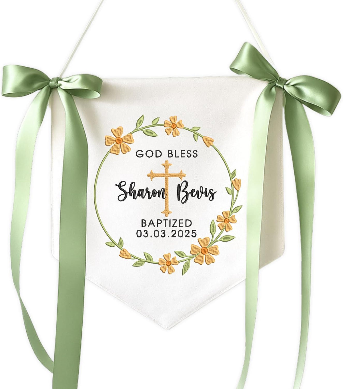 Personalized Embroidered Baby Name Banner — 6