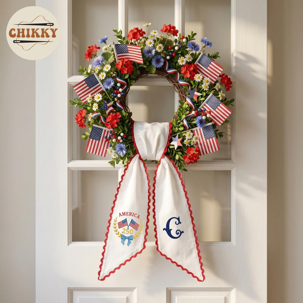 Monogram Personalized Wreath Sash — 7-250 America — image 5