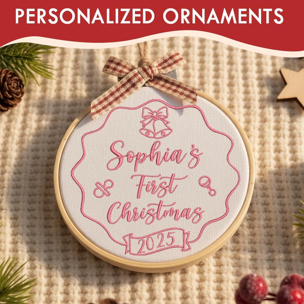 Personalized Baby's First Christmas Ornament — 9 — image 8