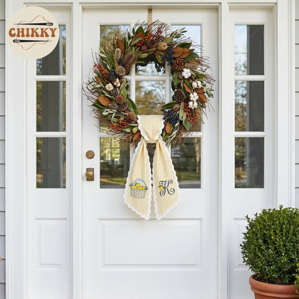 Christmas Personalized Wreath Sash — image 5