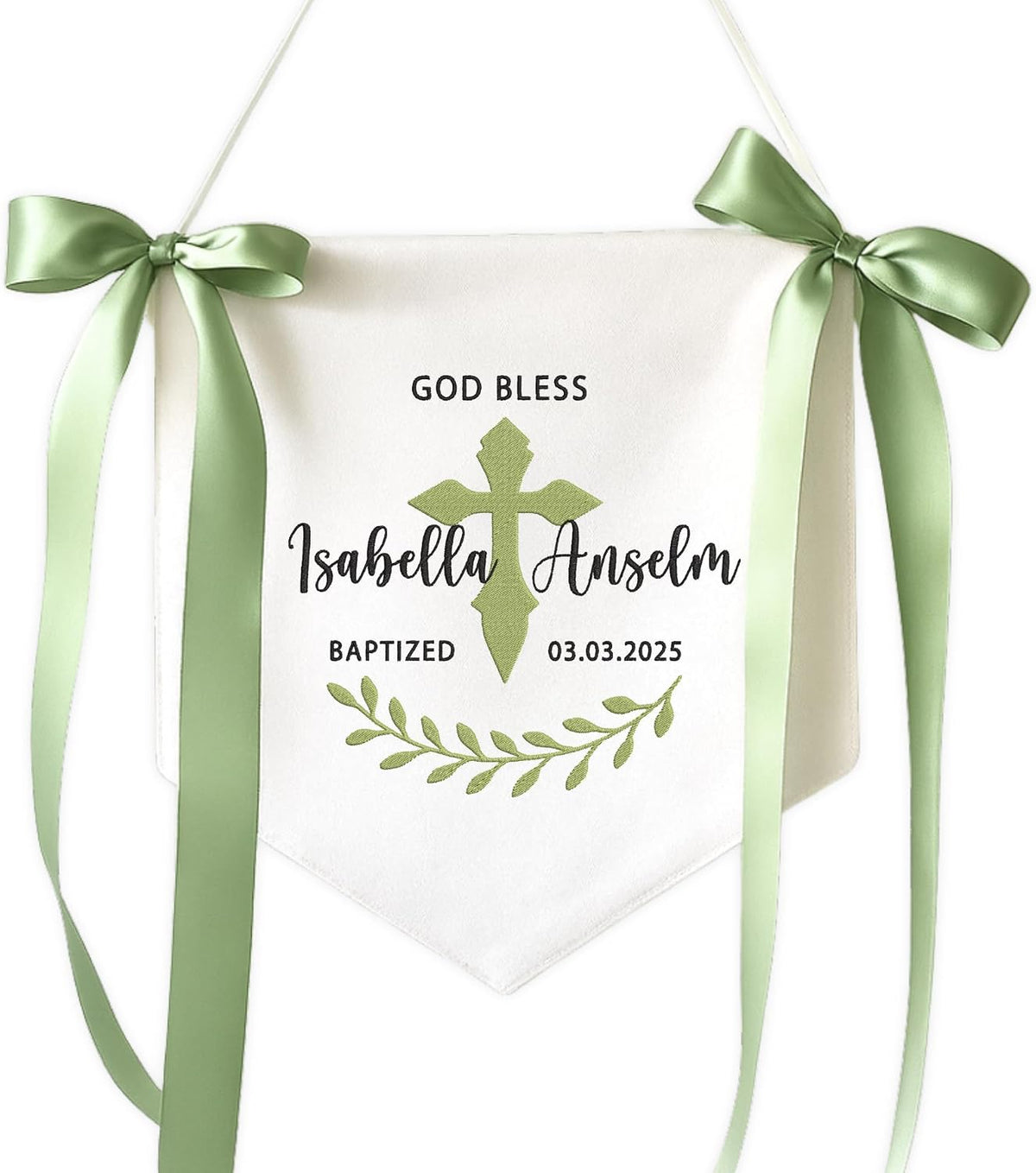 Personalized Embroidered Baby Name Banner — 8