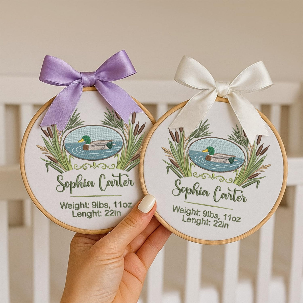 Personalized Embroidered Baby Name Hoop — 17 — image 3
