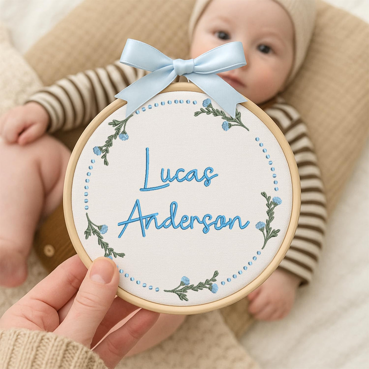 Personalized Embroidered Baby Name Hoop — 6 — image 5