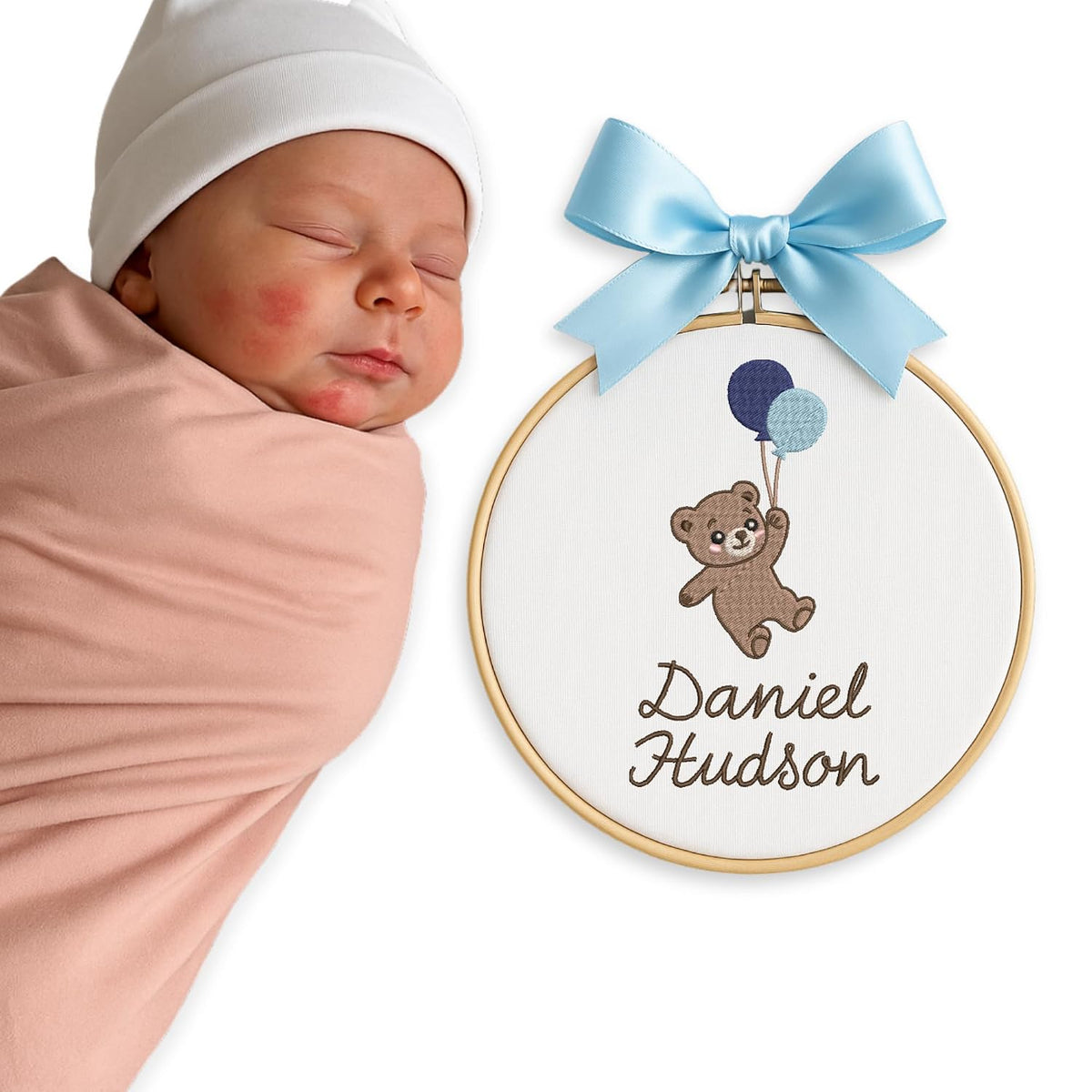 Personalized Embroidered Baby Name Hoop — 3