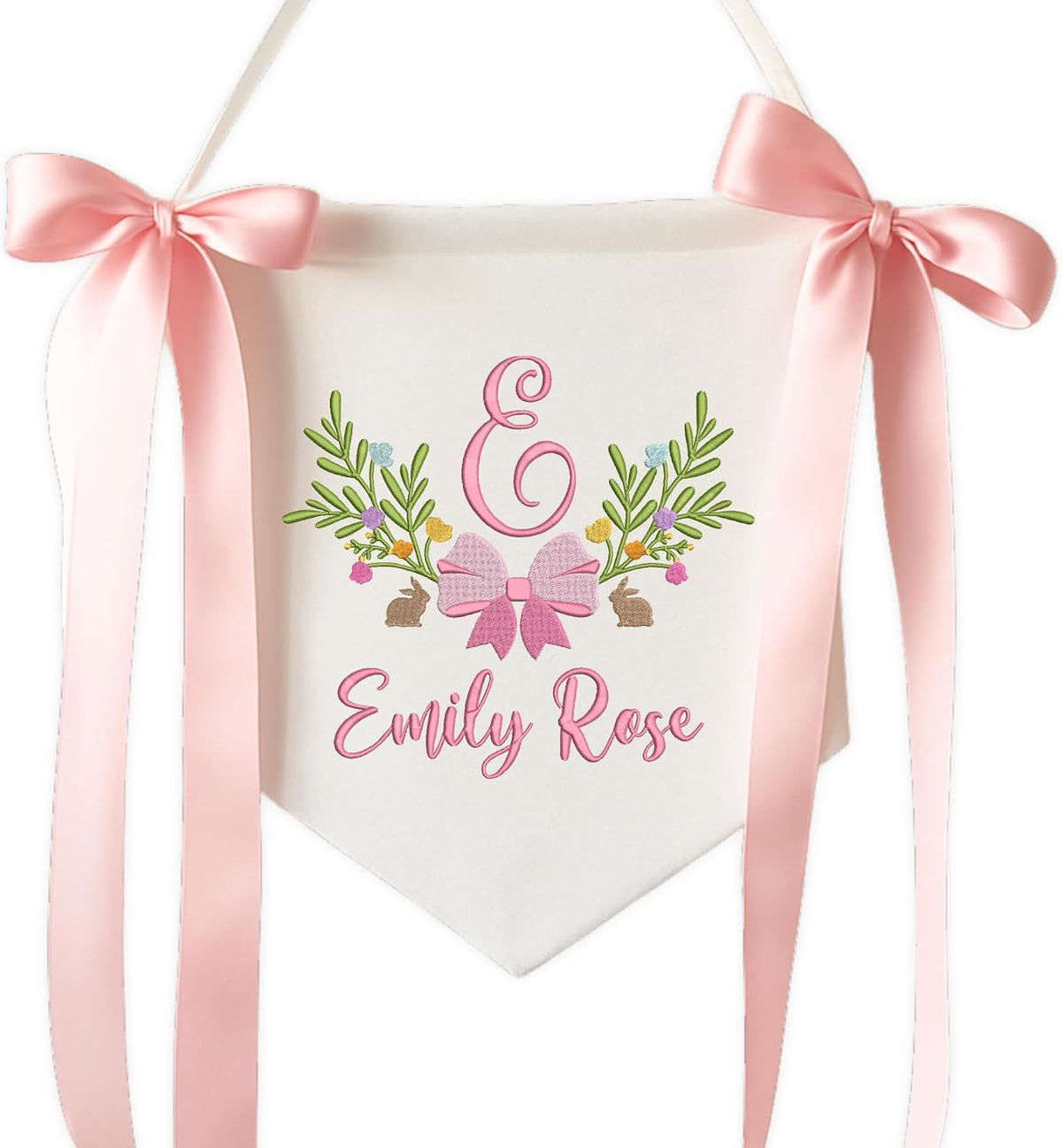 Personalized Embroidered Baby Name Banner — 13