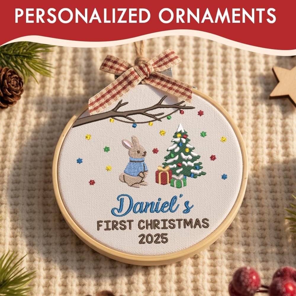 Personalized Baby's First Christmas Ornament — 2 — image 8