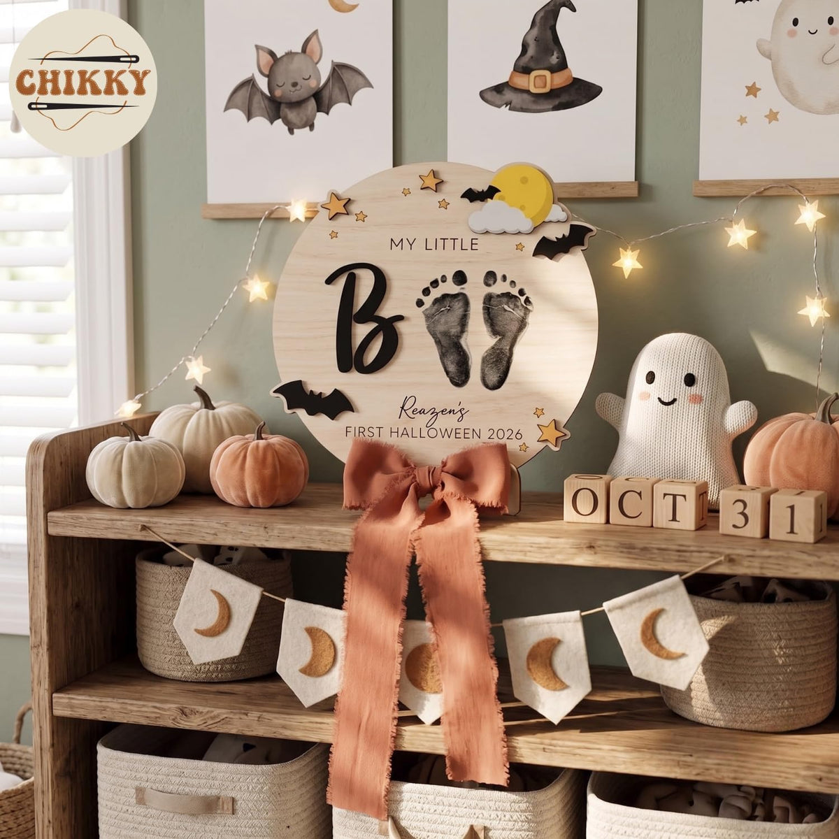 Personalized Wooden Birth Announcement Sign — image 4