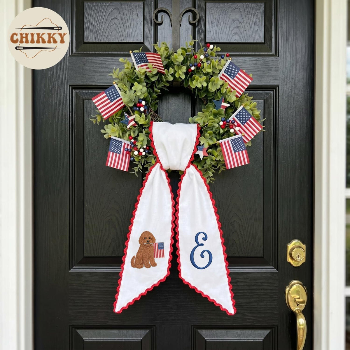 Patriotic Personalized Wreath Sash — image 4