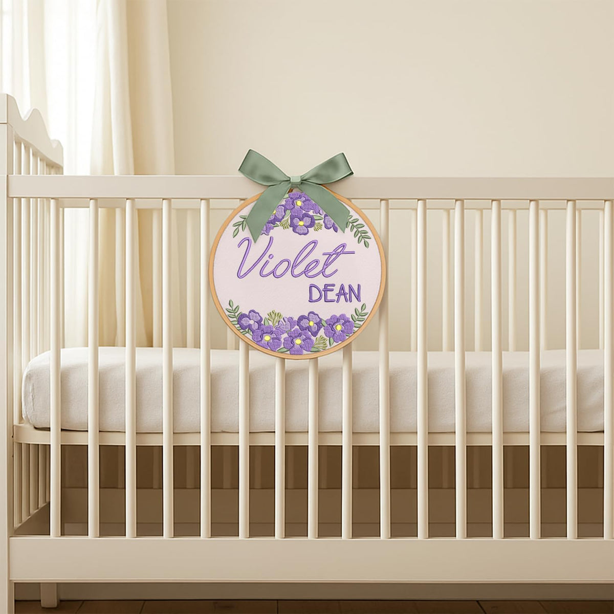 Personalized Embroidered Baby Name Hoop — 2 — image 6