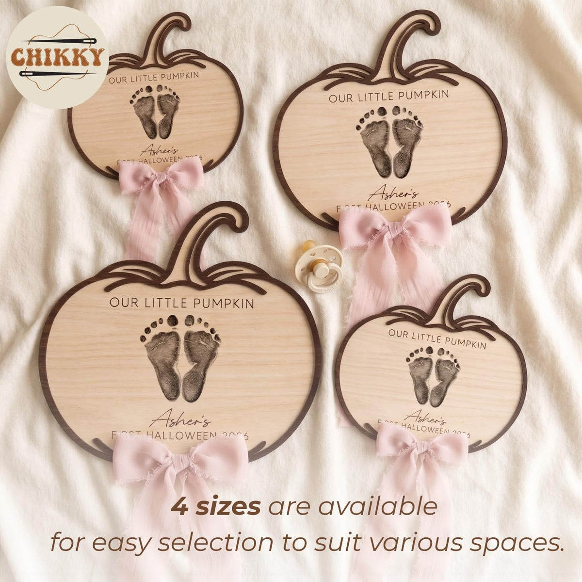 Personalized Wooden Birth Announcement Sign — image 8