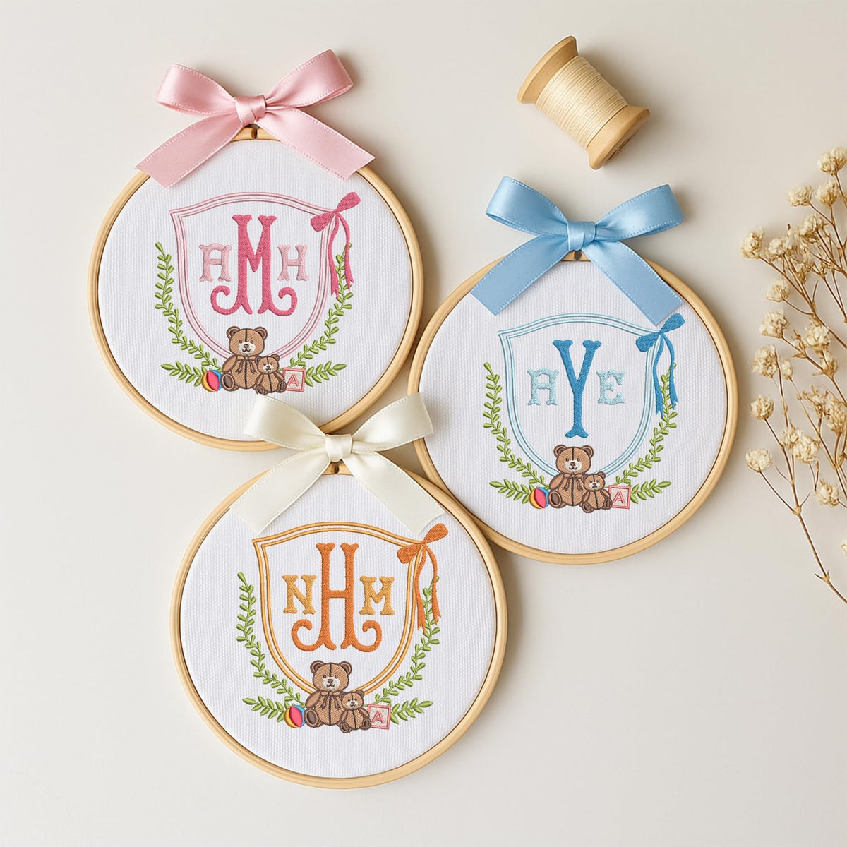 Personalized Embroidered Baby Name Hoop — 8 — image 2