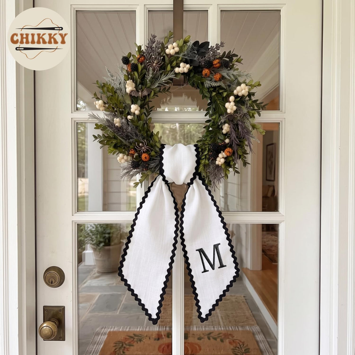Halloween Personalized Wreath Sash — image 5