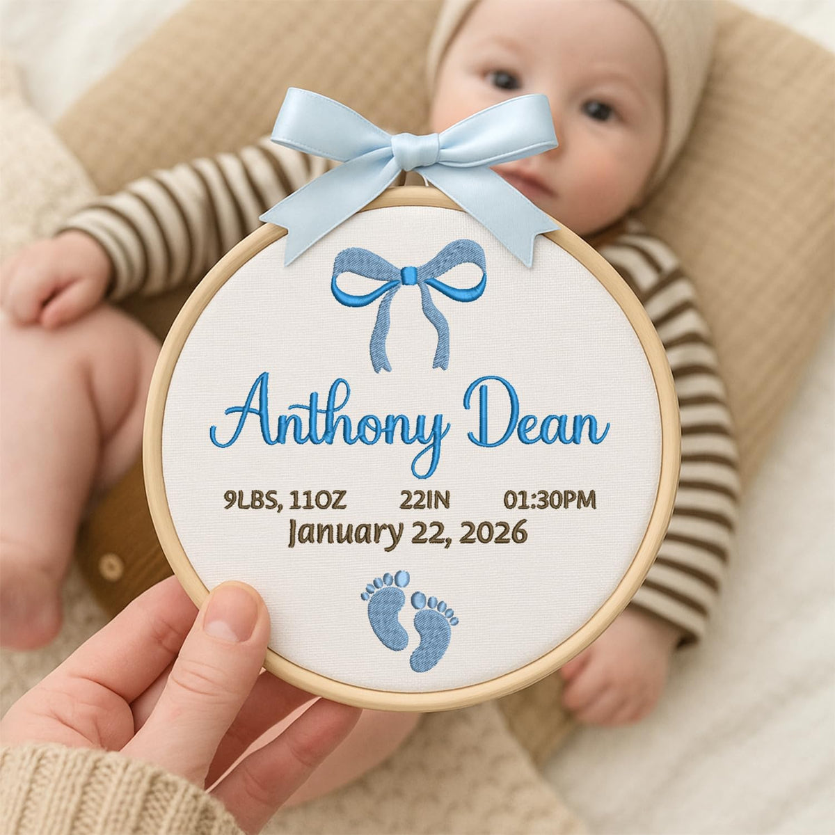 Personalized Embroidered Baby Name Hoop — 12 — image 5