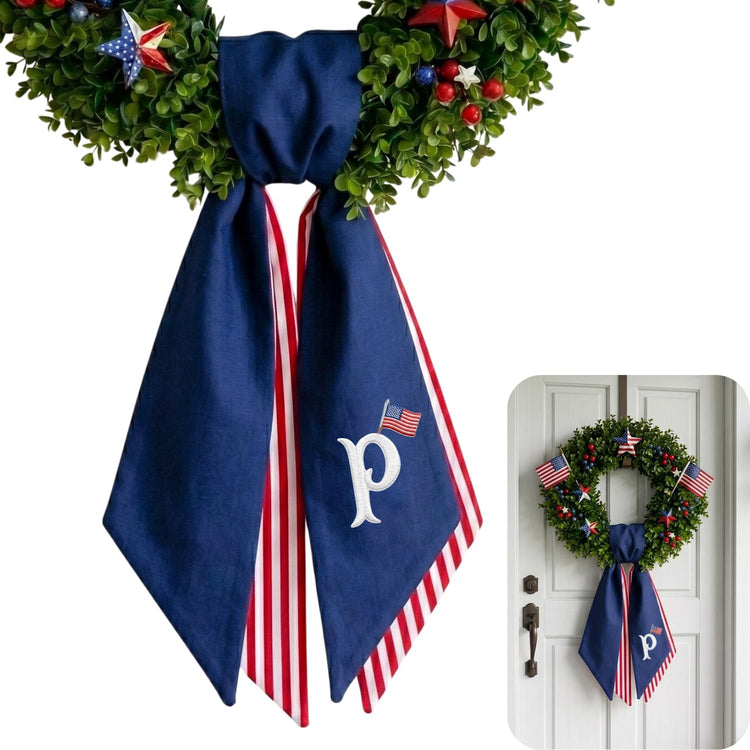 Patriotic Personalized Wreath Sash — 6