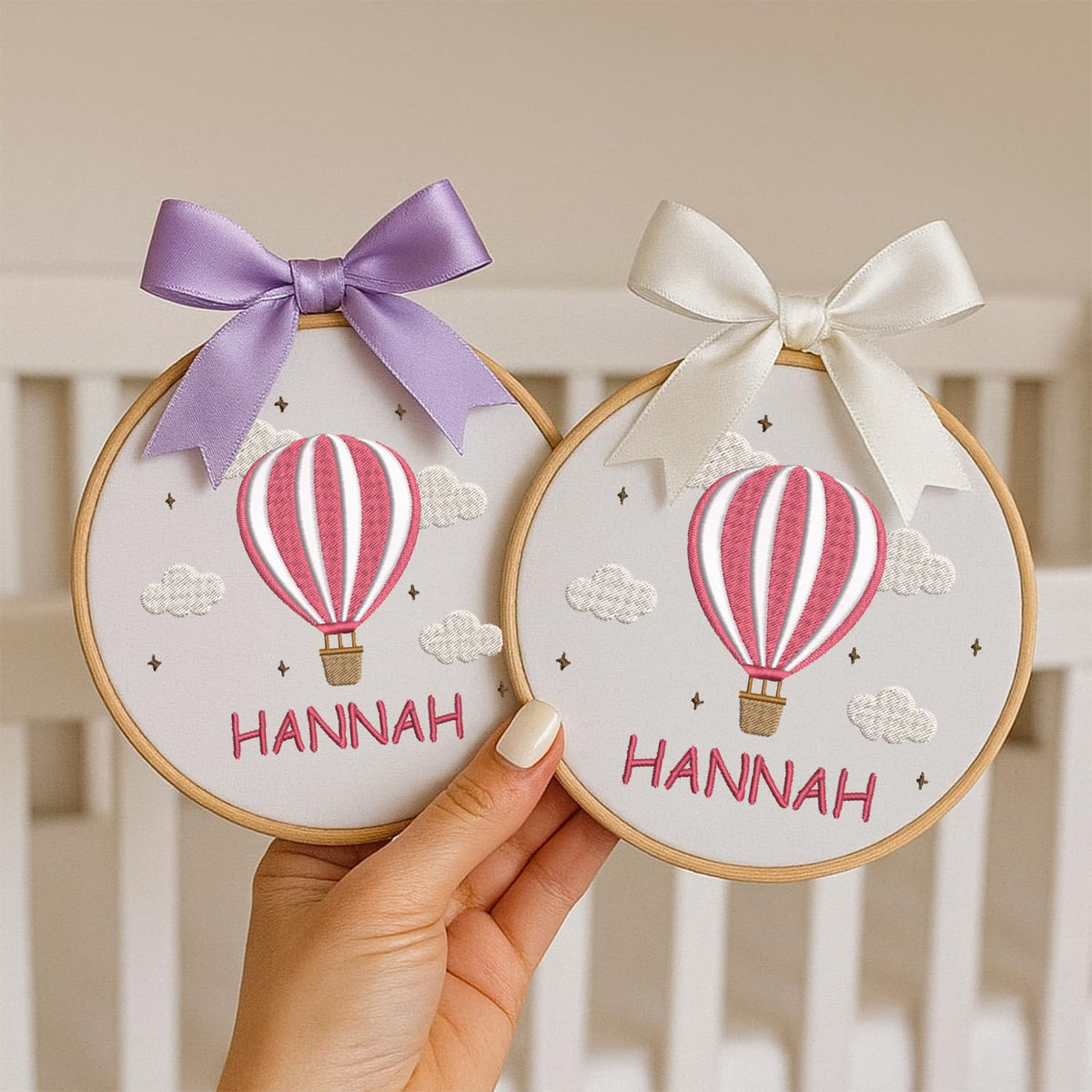 Personalized Embroidered Baby Name Hoop — 11 — image 3