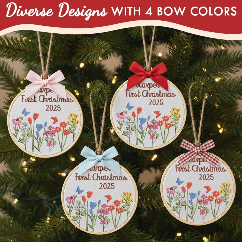 Personalized Baby's First Christmas Ornament — 5 — image 5
