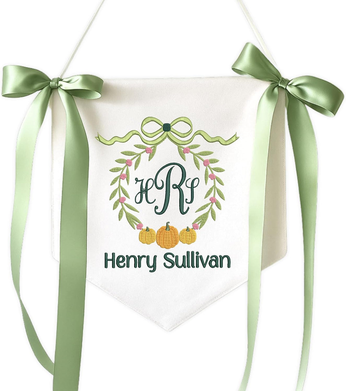 Personalized Embroidered Baby Name Banner — 8