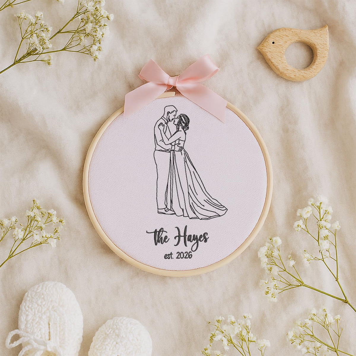 Personalized Embroidered Baby Name Hoop — 15 - custom photo — image 5